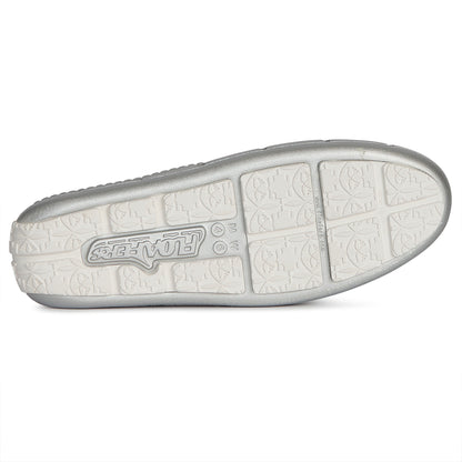 Women’s Sunset Slide Foam Shoe | Silver Metallic/Bright White