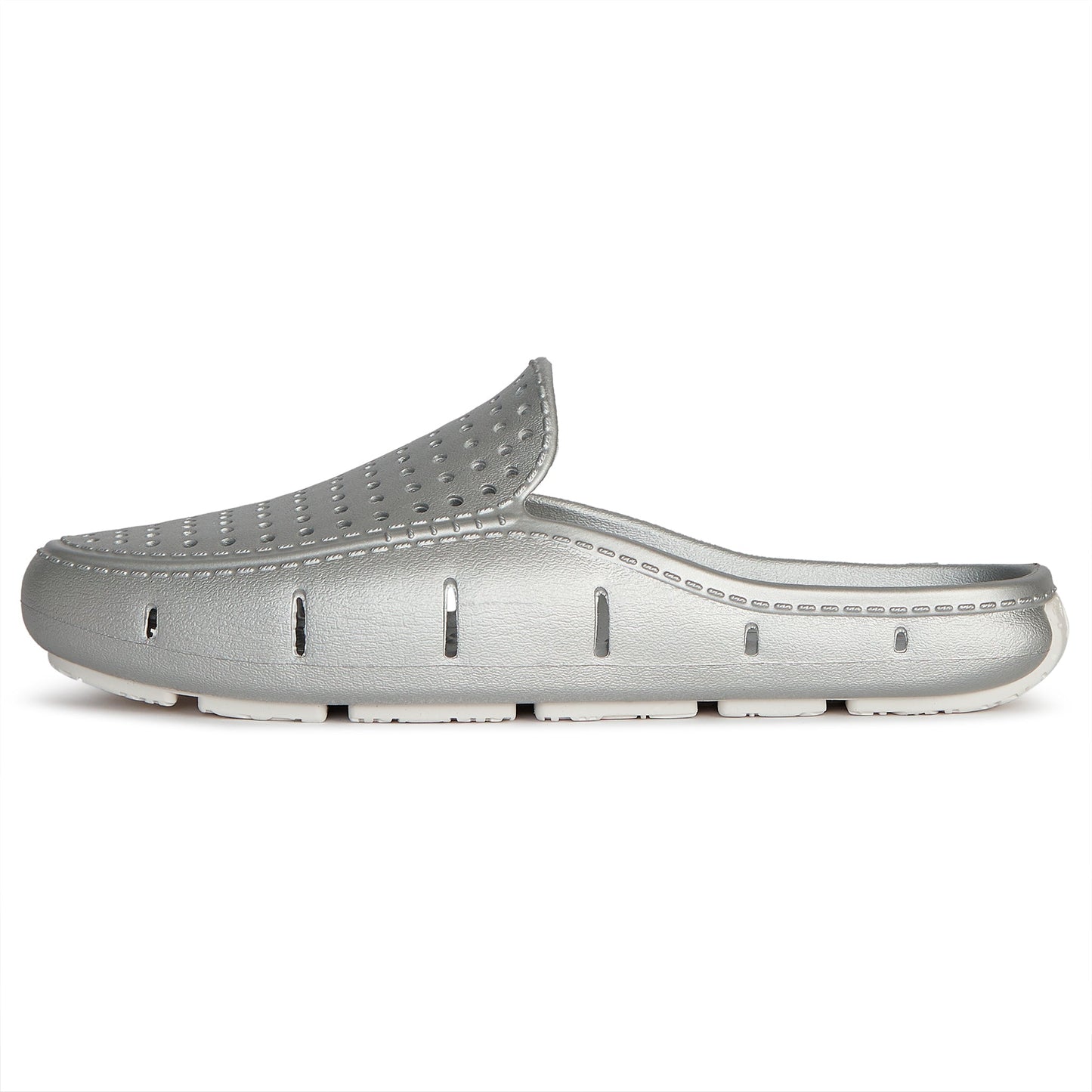 Women’s Sunset Slide Foam Shoe | Silver Metallic/Bright White