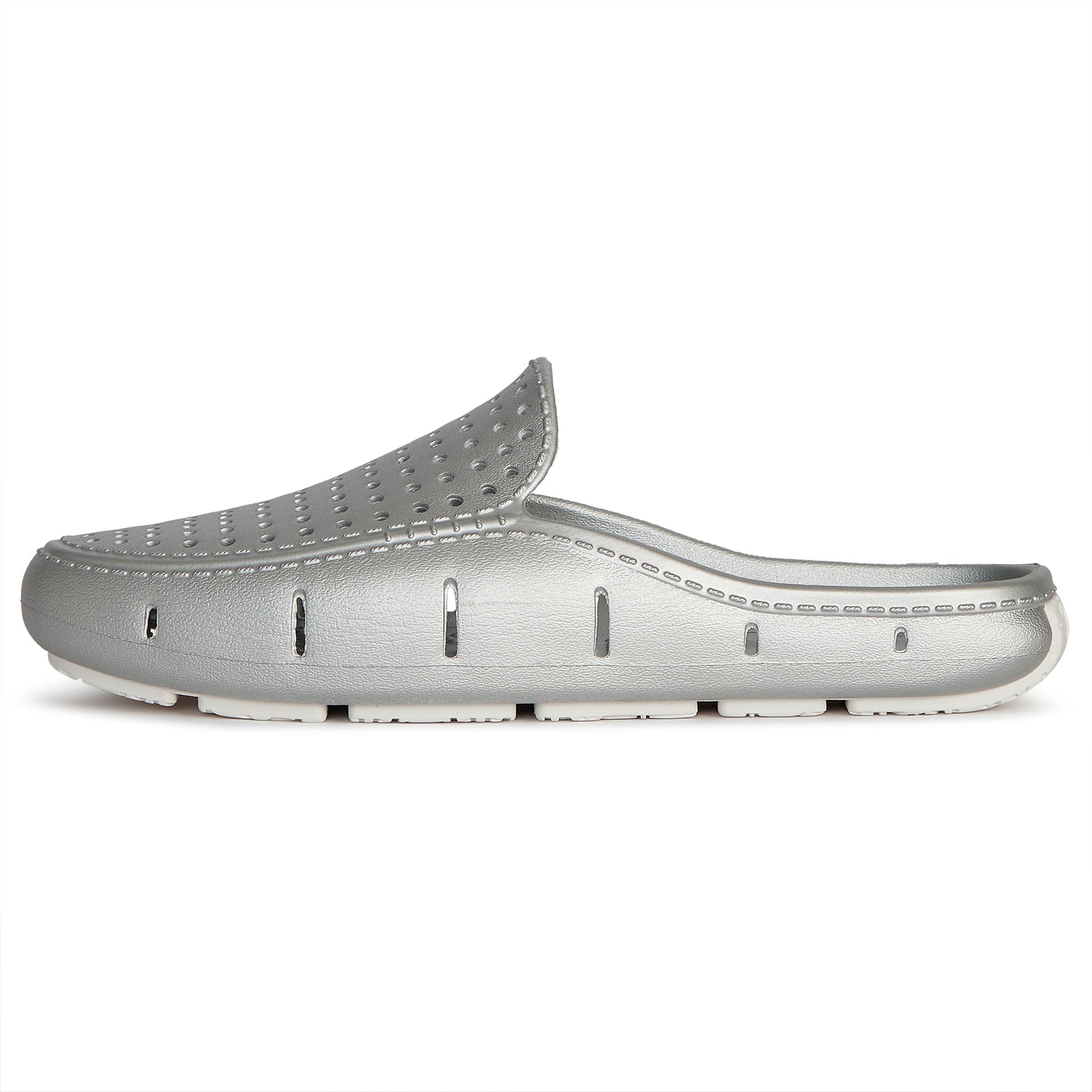 Women’s Sunset Slide Foam Shoe | Silver Metallic/Bright White