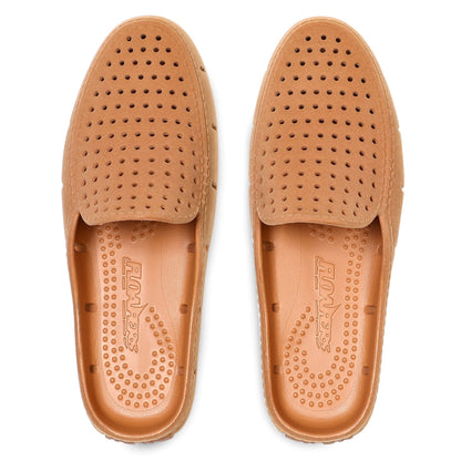 COGNAC VEGAN SUEDE WOMENS SUNSET SLIDE