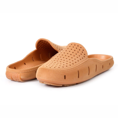 COGNAC VEGAN SUEDE WOMENS SUNSET SLIDE