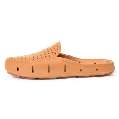 COGNAC VEGAN SUEDE WOMENS SUNSET SLIDE