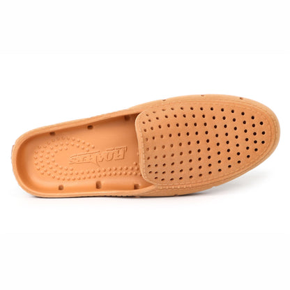 COGNAC VEGAN SUEDE WOMENS SUNSET SLIDE
