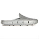 silver metallic/bright white womens sunset slide