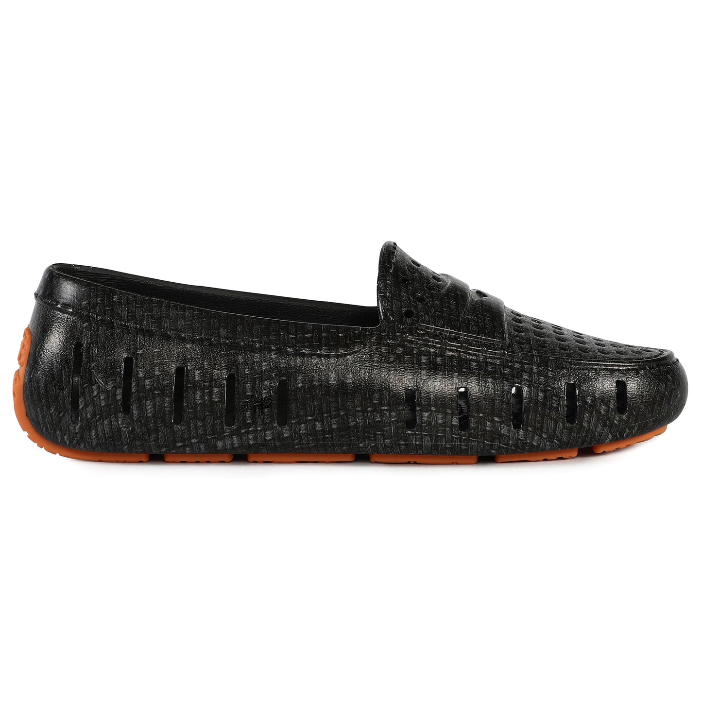 women s posh black raffia print loafers,5