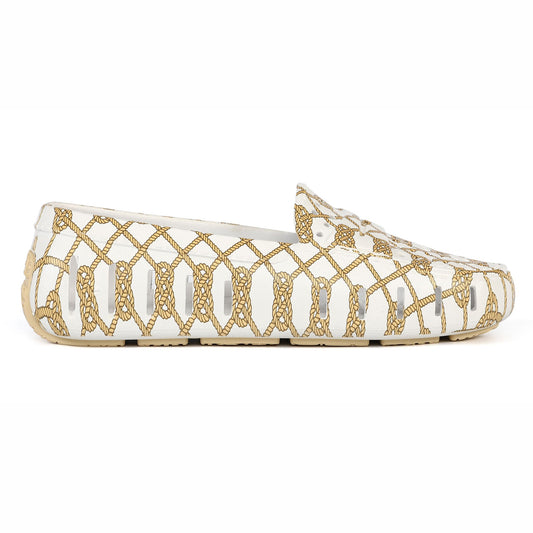 WHITE ROPE/CREAM POSH PRINT - FINAL SALE