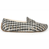 women s posh black cream houndstooth print loafers