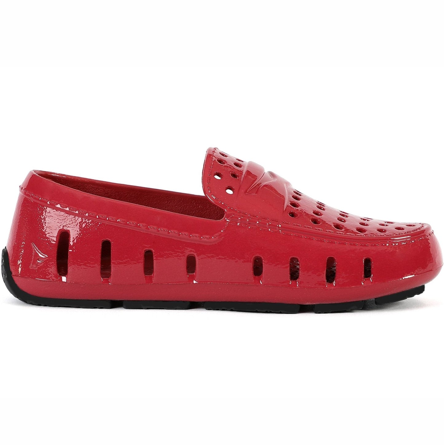 kids prodigy red black patent loafers,C4