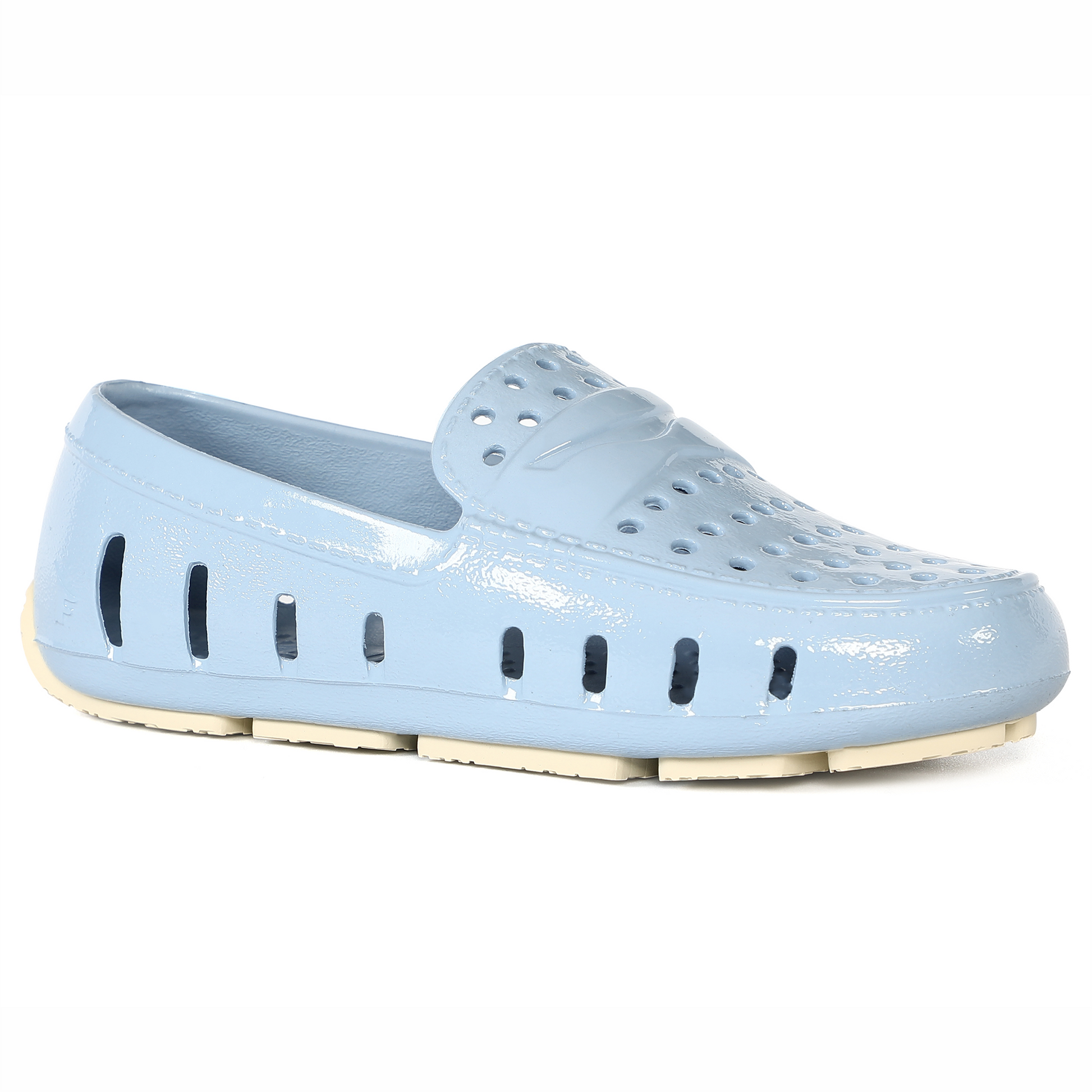 Kids Prodigy Alaskan Blue Putty Patent Loafers