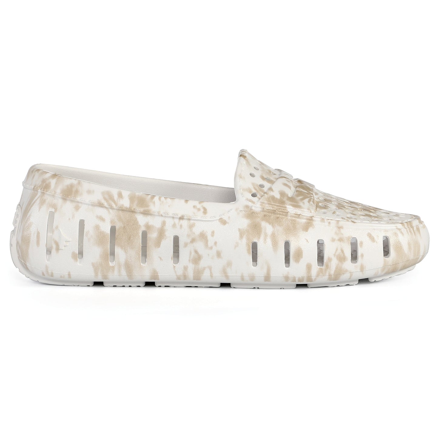 women s posh tan tie dye print bright white loafers,5