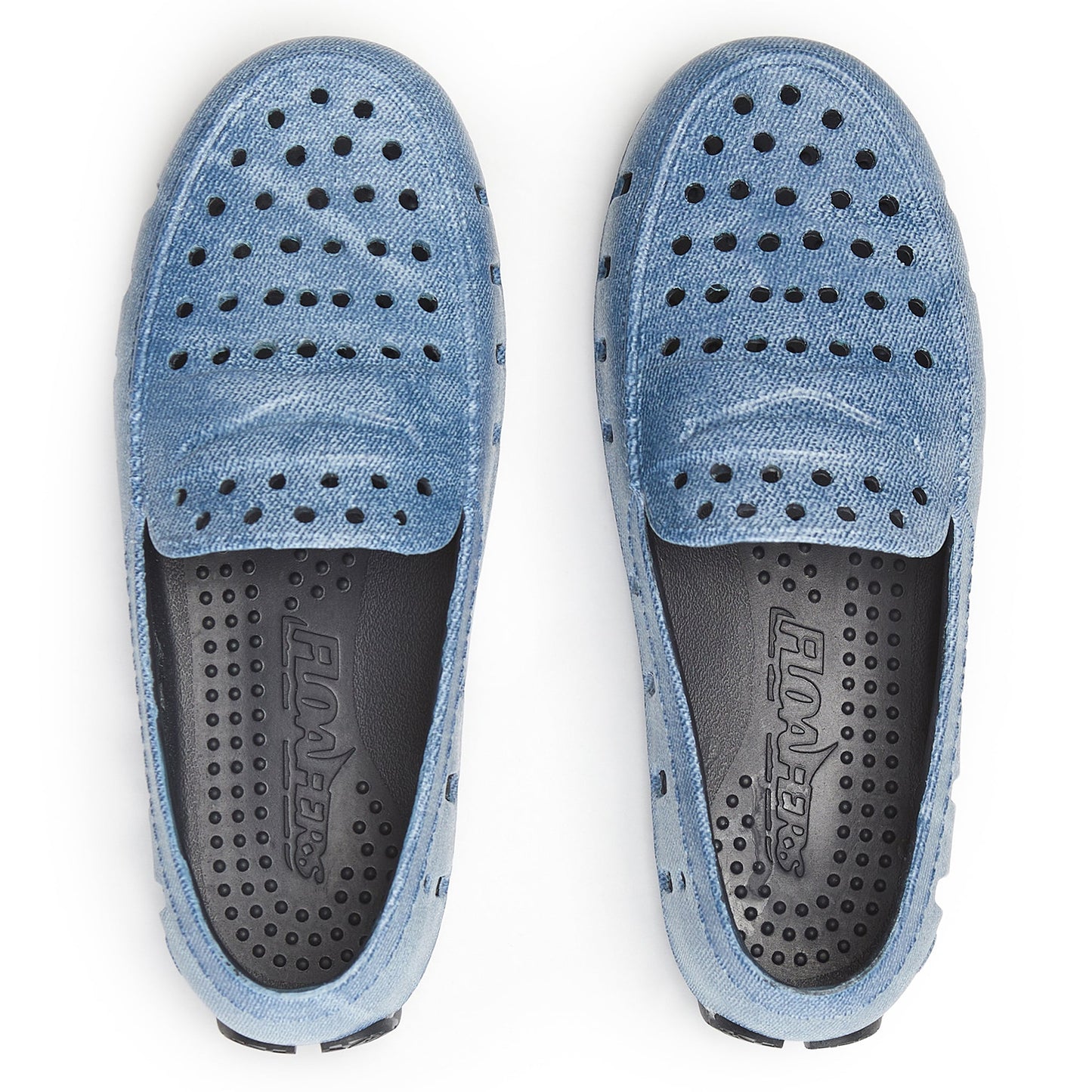 Kids Prodigy Blue Denim Print Loafers