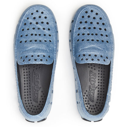 Kids Prodigy Blue Denim Print Loafers