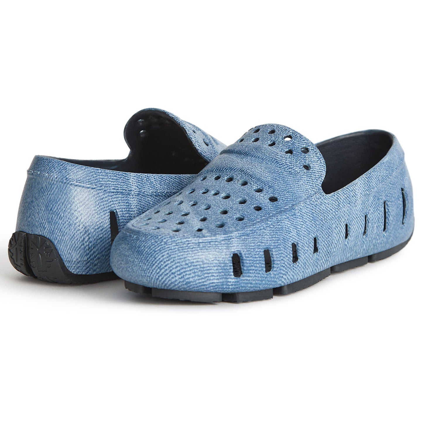 Kids Prodigy Blue Denim Print Loafers