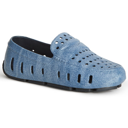 Kids Prodigy Blue Denim Print Loafers