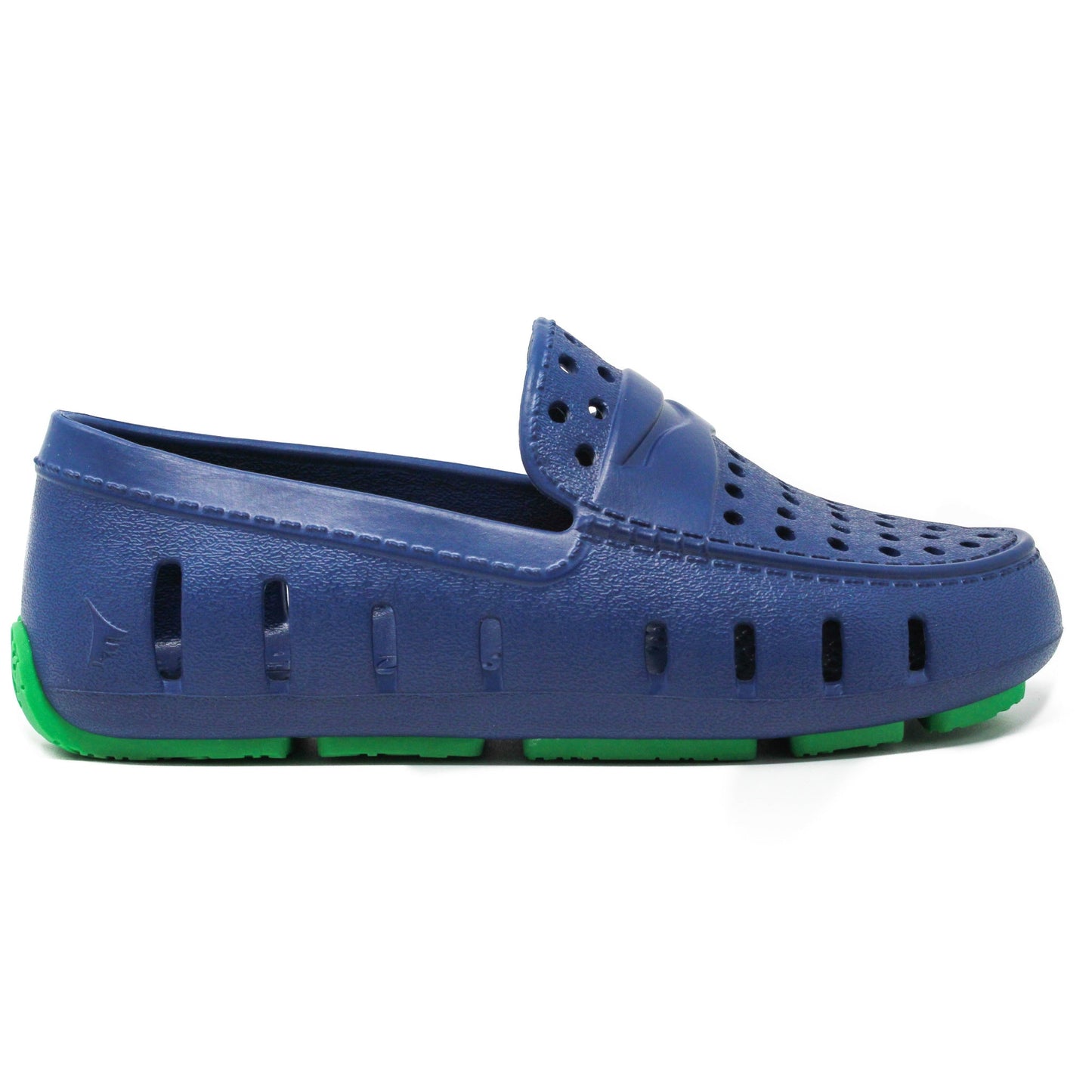 kids prodigy navy peony turf green loafers,C4