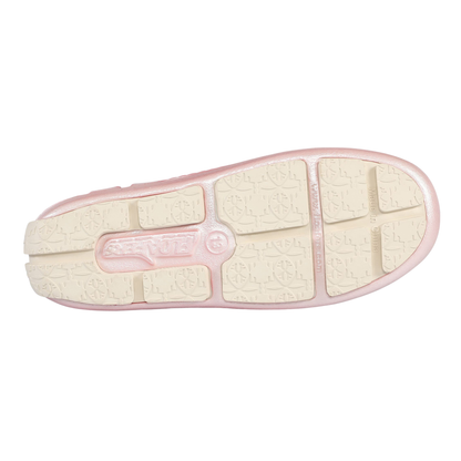 Kids Prodigy Pink Metallic Loafers Cream Sole