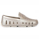 kids prodigy white gold cream metallic loafers
