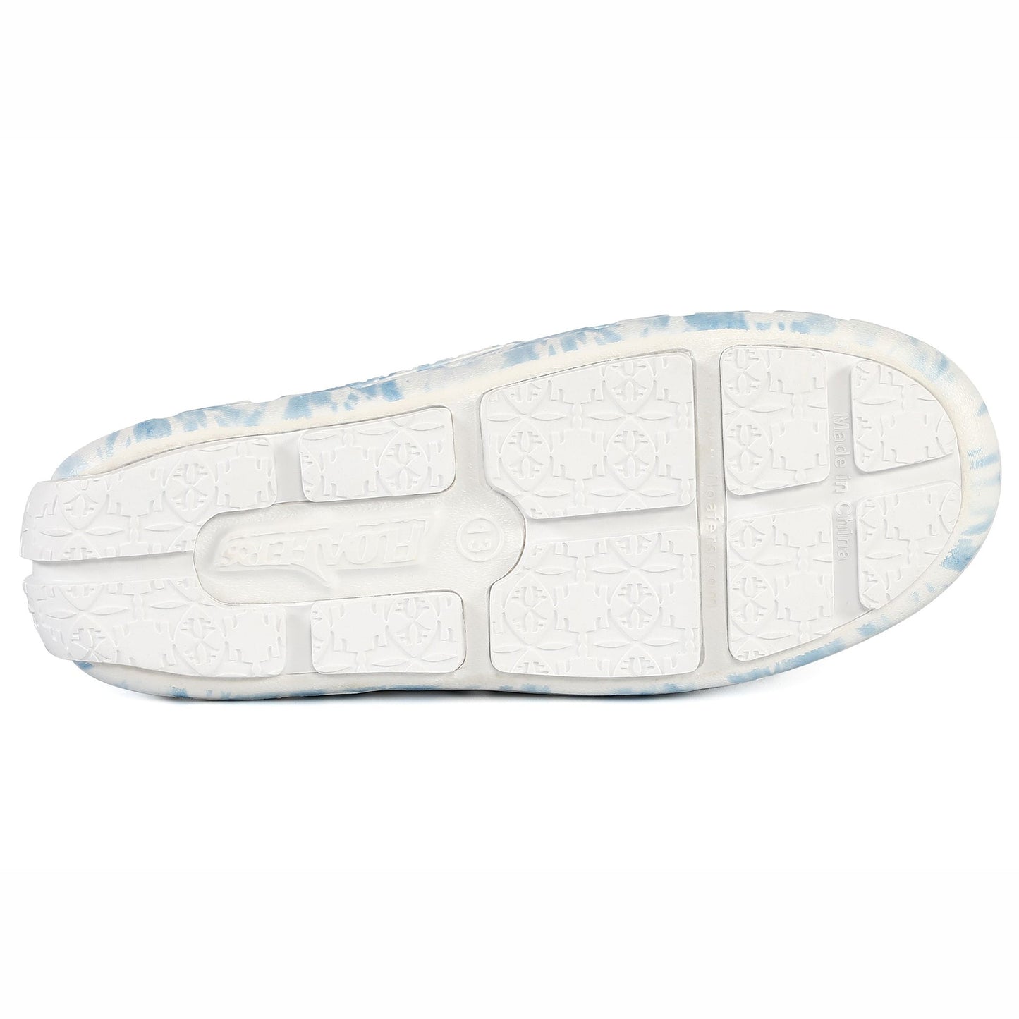 Kids Prodigy Blue Tie Dye Print Bright White Loafers