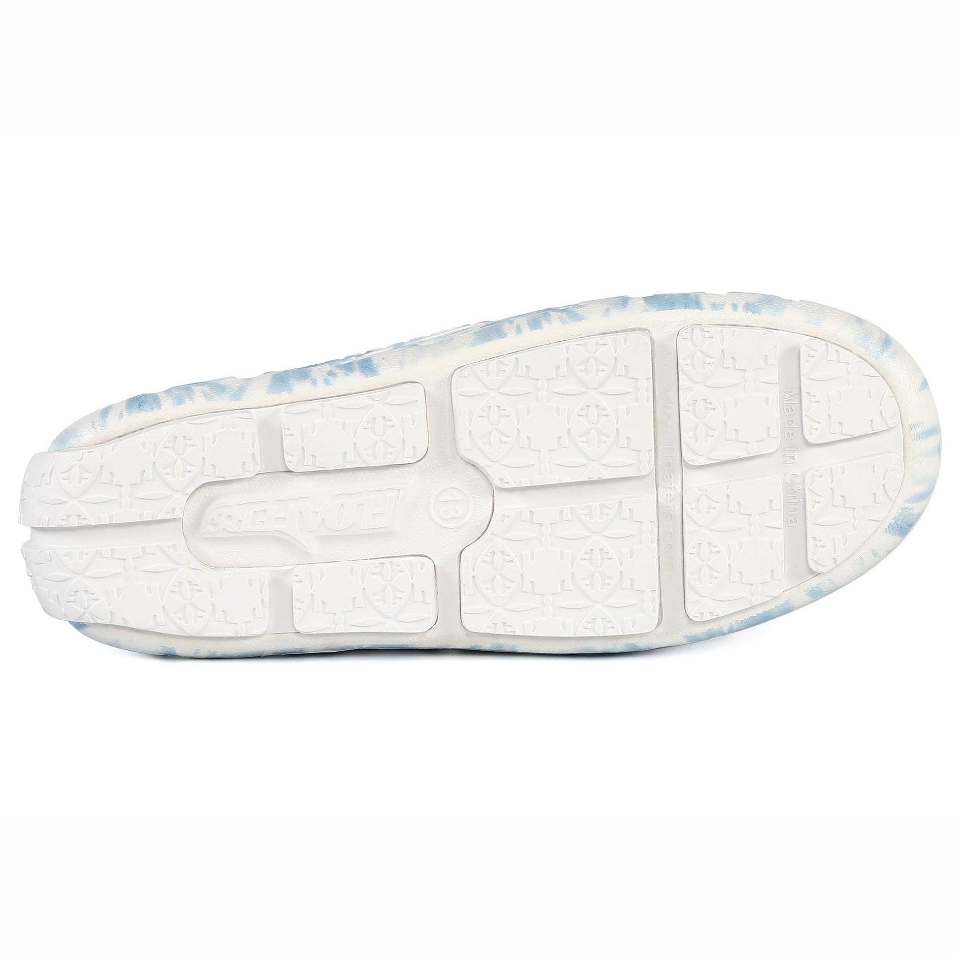 Kids Prodigy Blue Tie Dye Print Bright White Loafers