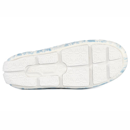 Kids Prodigy Blue Tie Dye Print Bright White Loafers