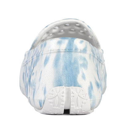 Kids Prodigy Blue Tie Dye Print Bright White Loafers
