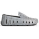 kids prodigy black denim print loafers