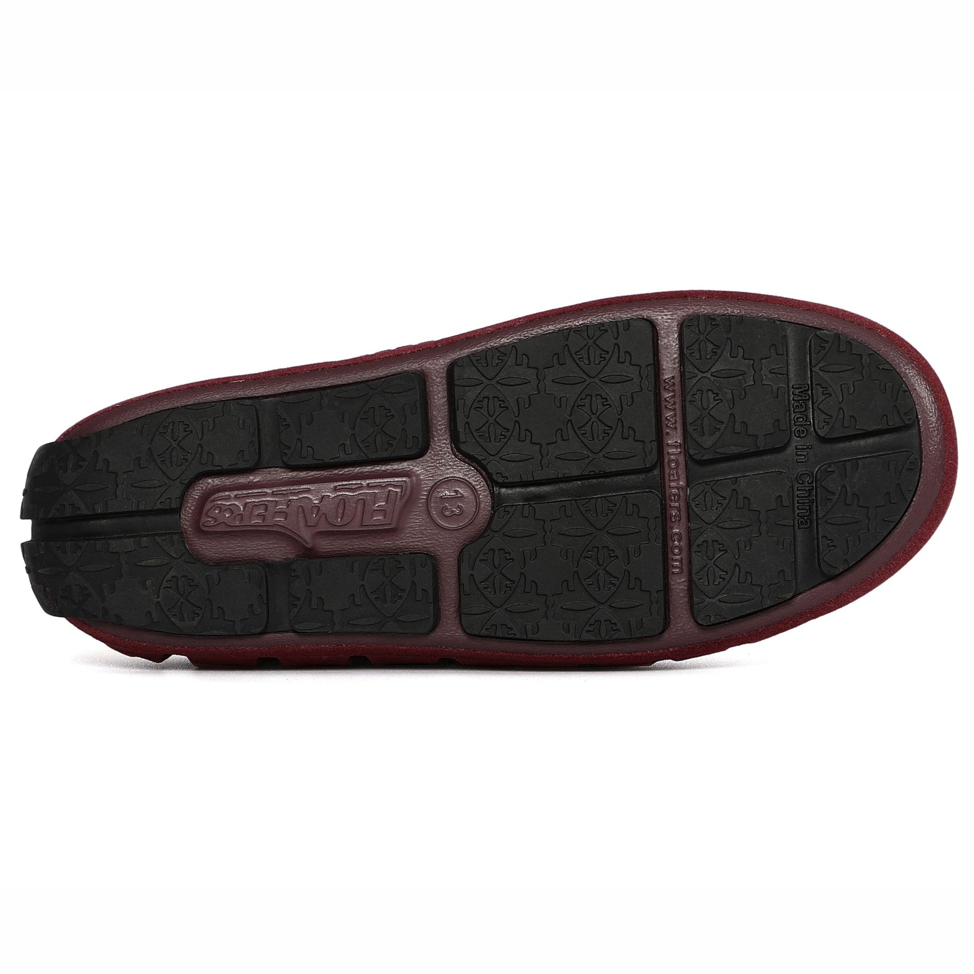 Kids Prodigy Maroon/Black Suede Loafers