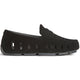 kids prodigy black suede loafers