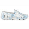 kids prodigy blue tie dye print bright white loafers