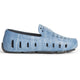 kids prodigy blue denim print loafers