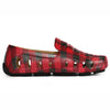kids prodigy red tartan plaid/black print loafers