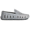kids prodigy black denim print loafers