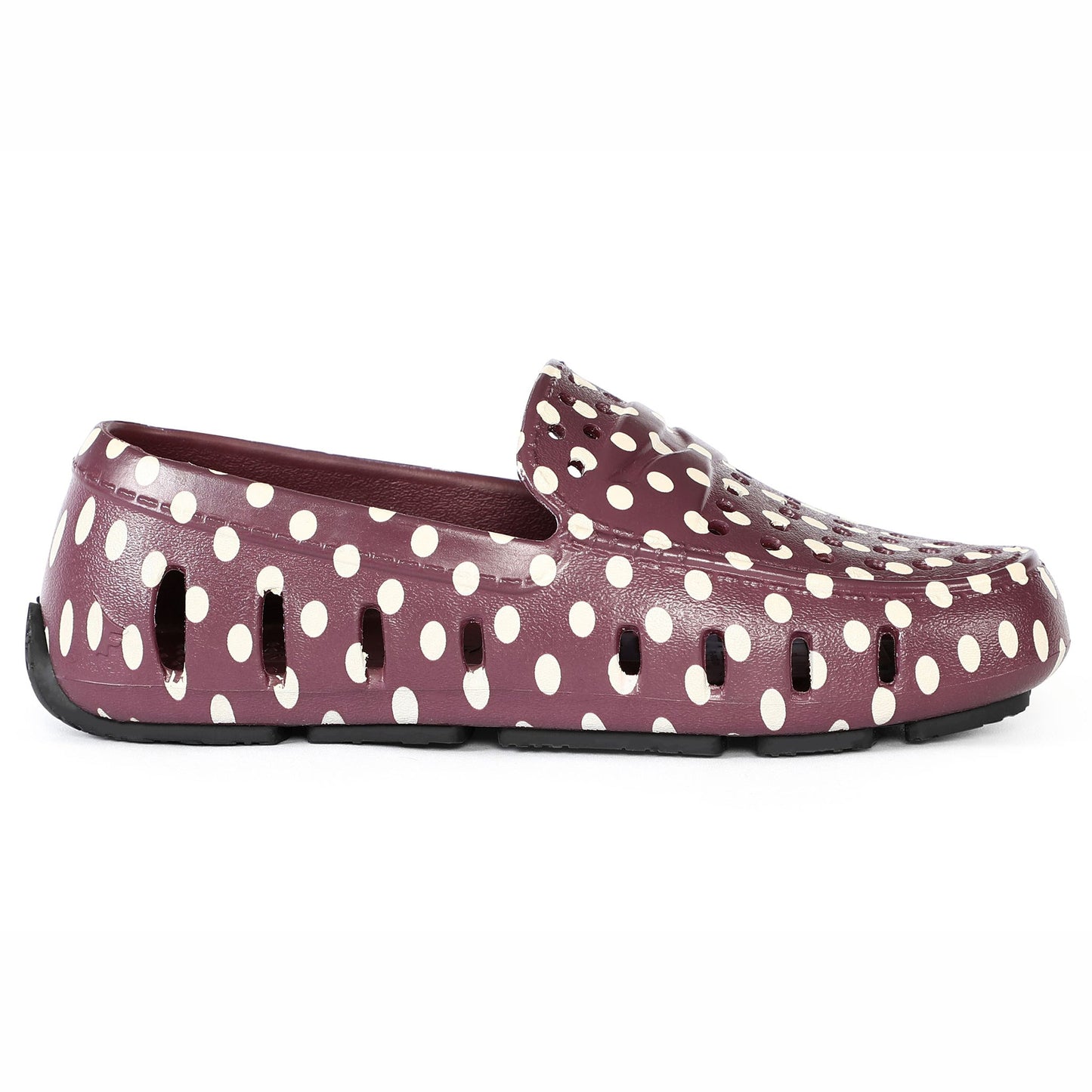 burgundy/black dots prodigy print,C4