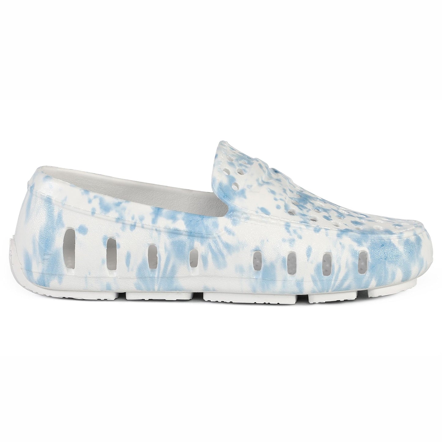 kids prodigy blue tie dye print bright white loafers,C4