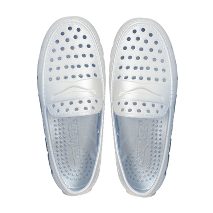 Kids Prodigy Blue Cream Metallic Loafers