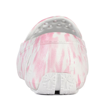Kids Prodigy Pink Tie Dye Print Bright White Loafers