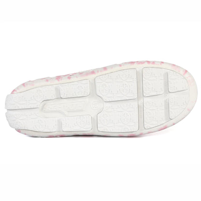 Kids Prodigy Pink Tie Dye Print Bright White Loafers
