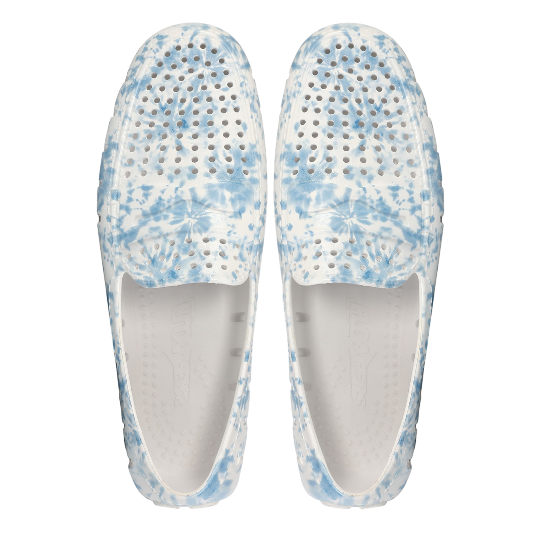 Men's Country Club Blue Tie Dye Bright White Loafers
