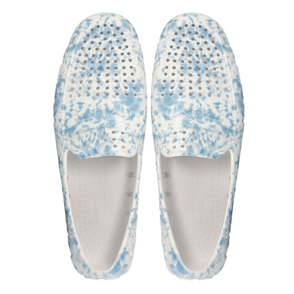 Men's Country Club Blue Tie Dye Bright White Loafers