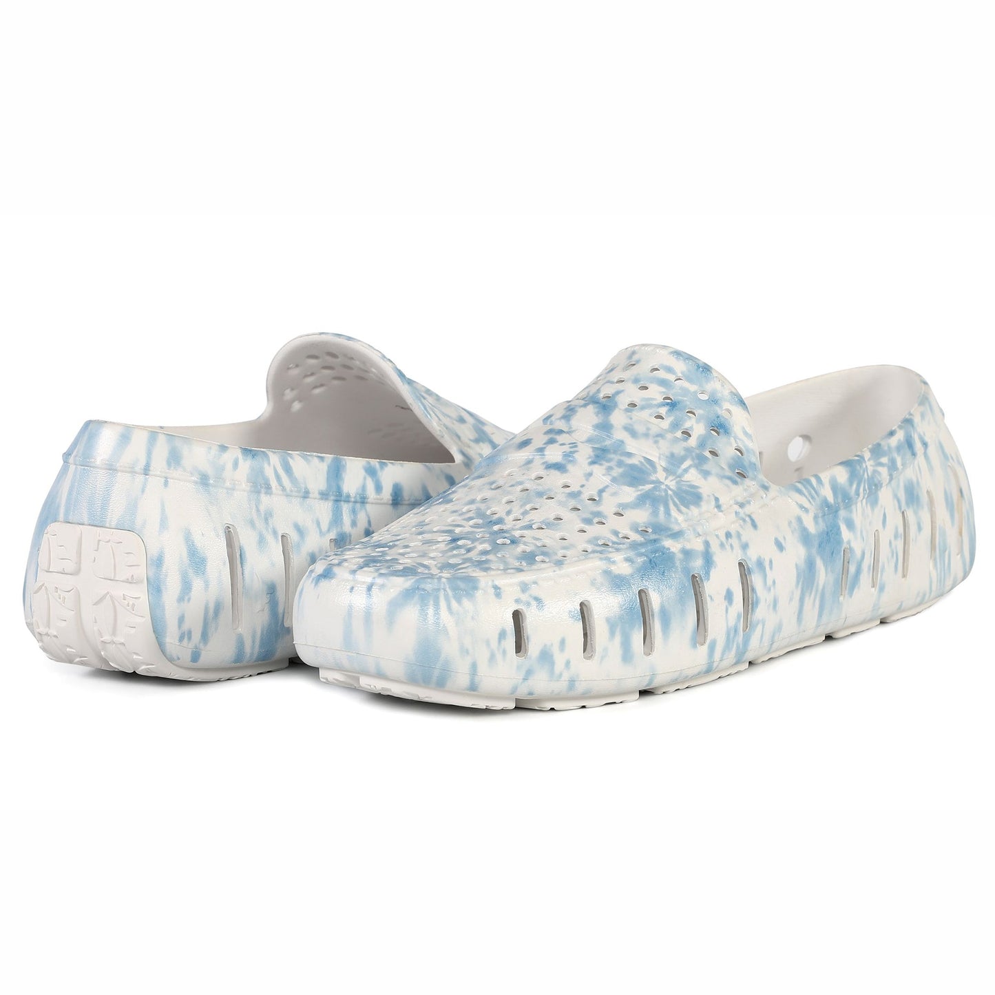 Men's Country Club Blue Tie Dye Bright White Loafers