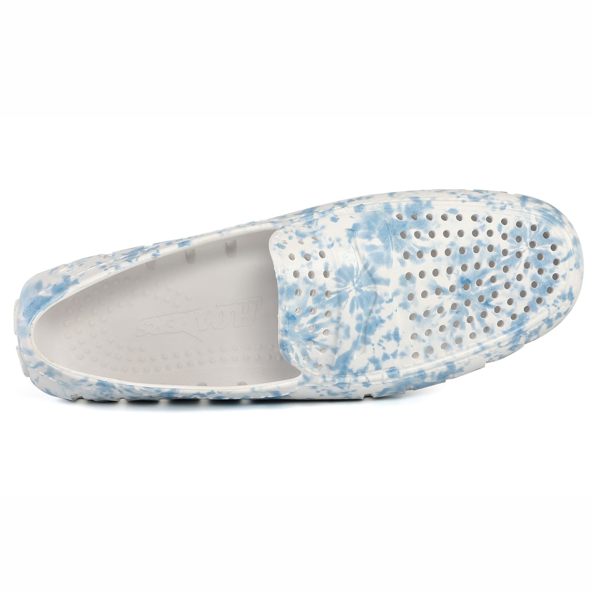 Men's Country Club Blue Tie Dye Bright White Loafers