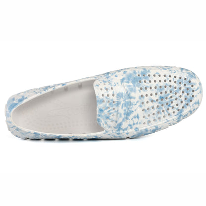Men's Country Club Blue Tie Dye Bright White Loafers