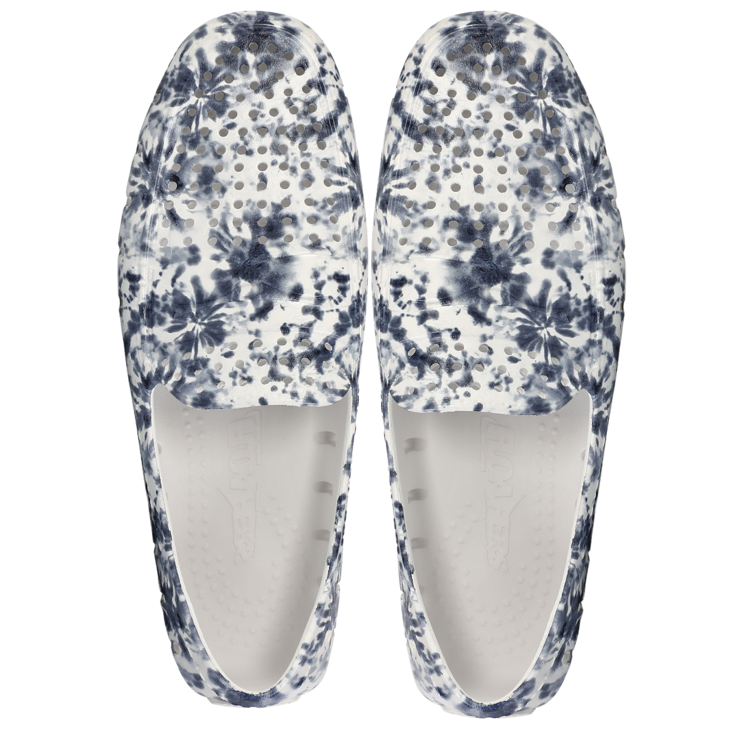 Men's Country Club Navy Tie Dye Bright White Loafers
