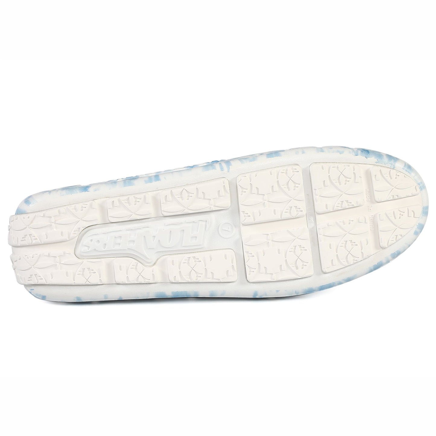 Women's Posh Blue Tie Dye Print Bright White Loafers