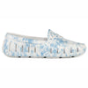 women s posh blue tie dye print bright white loafers