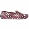 women s posh burgundy dots print loafers