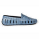 women s posh blue denim print loafers