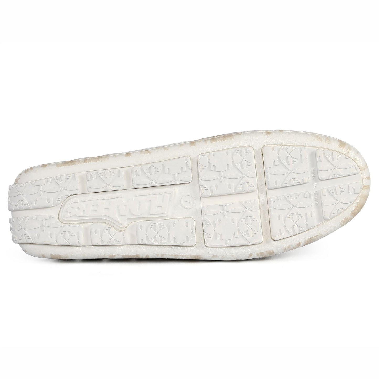 Women's Posh Tan Tie Dye Print Bright White Loafers